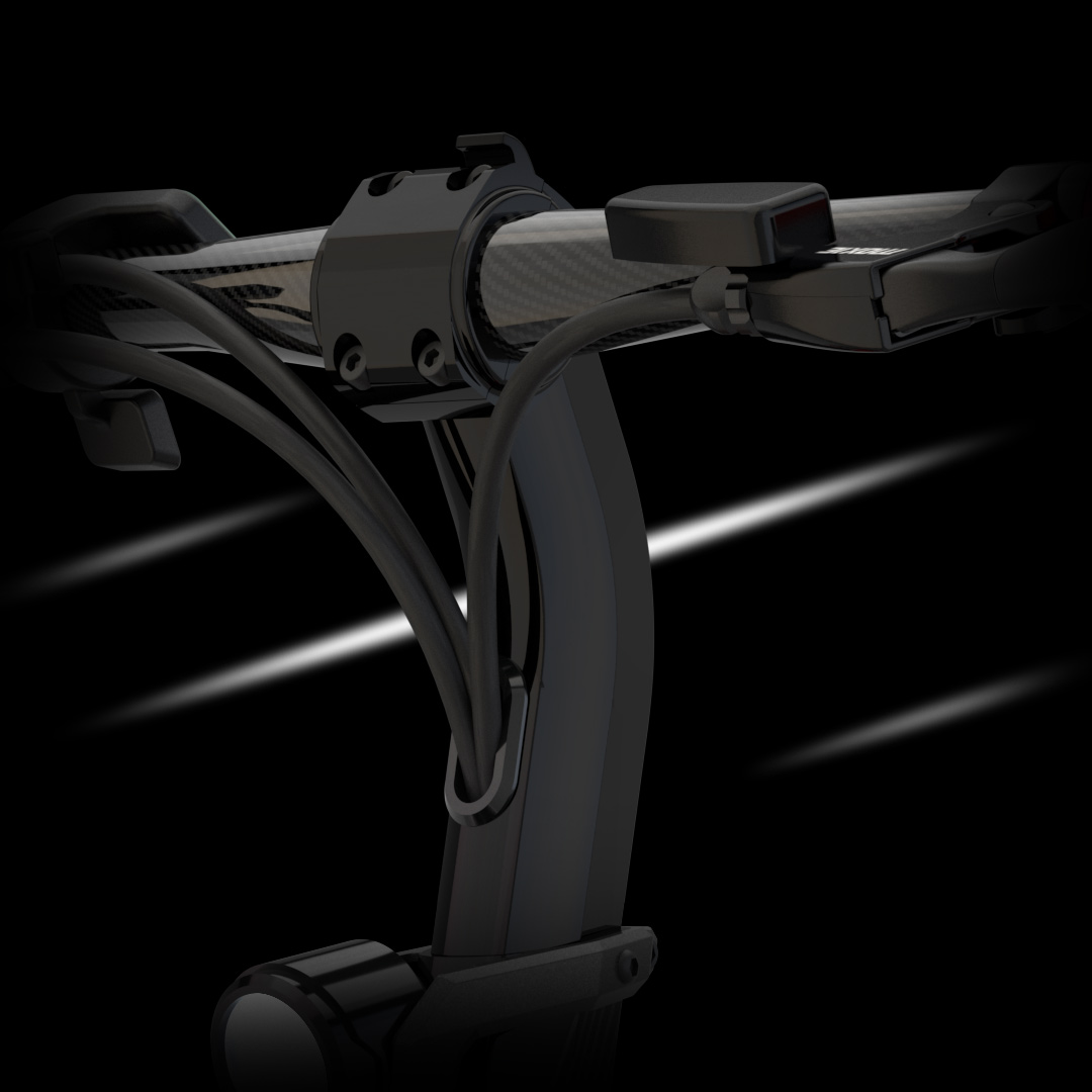 Elegant and distinctive carbon fiber handlebar